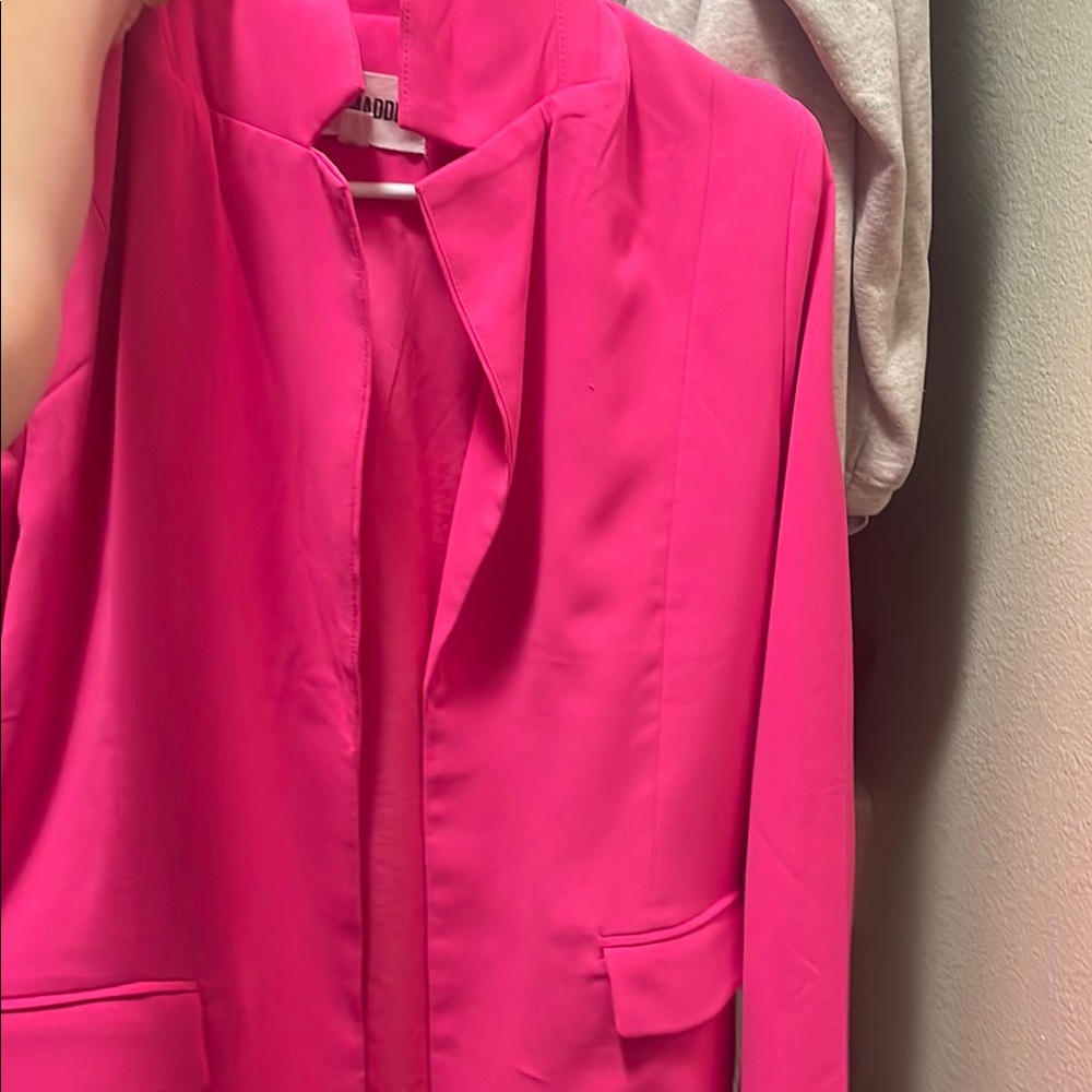 Adore Pink Blazer Jacket Structured Suit Coat